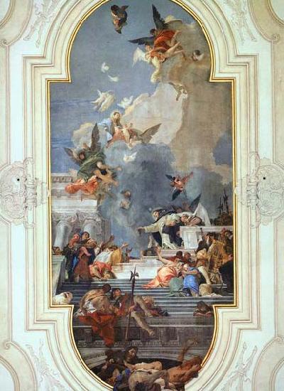 TIEPOLO, Giovanni Domenico The Institution of the Rosary oil painting picture